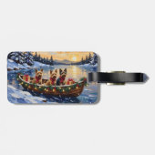 Australische Terriër Kerstboot Vakantie Bagagelabel (Achterkant horizontaal)