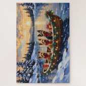 Australische Terriër Kerstboot Vakantie Legpuzzel (Verticaal)