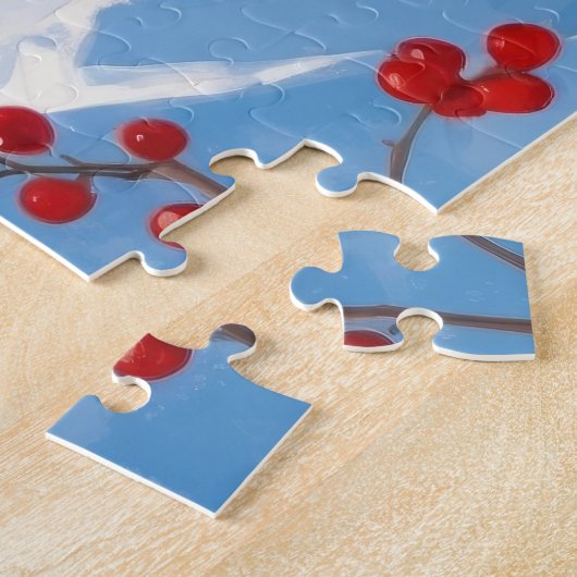 Australische Terriër Kerstfeest Sneeuwscène Legpuzzel (Zijkant)