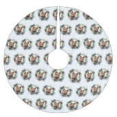 Australische Terriër Kerstkrans Feestelijke Pup Kerstboom Rok (Voorkant)