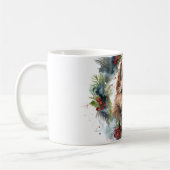 Australische Terriër Kerstkrans Feestelijke Pup Koffiemok (Links)