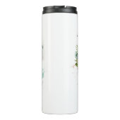 Australische Terriër Kerstkrans Feestelijke Pup Thermosbeker (Achterkant)