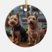 Australische Terrier Kerstmis Cruise: Pawsome Keramisch Ornament (Voorkant)
