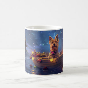 Australische Terrier Kerstmis Feestelijke Reis Koffiemok