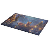 Australische Terrier Kerstmis Feestelijke Reis Snijplank (Hoek)