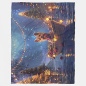 Australische Terriër Kerstvakantie Fleece Deken (Voorkant)