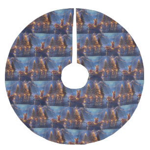 Australische Terriër Kerstvakantie Kerstboom Rok