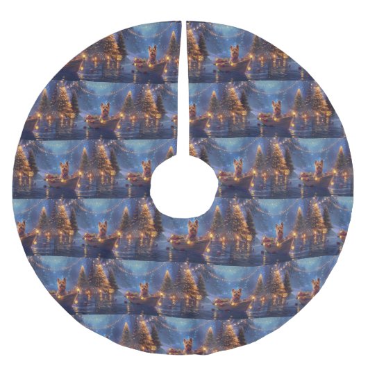 Australische Terriër Kerstvakantie Kerstboom Rok (Voorkant)