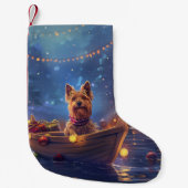 Australische Terriër Kerstvakantie Kleine Kerstsok (Voorkant)