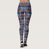 Australische Terriër Kerstvakantie Leggings (Achterkant)