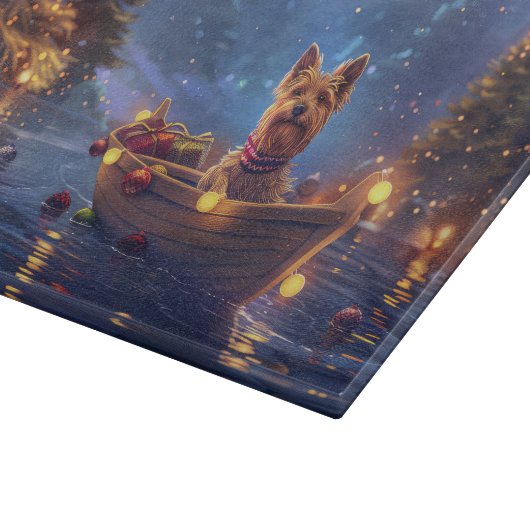 Australische Terriër Kerstvakantie Snijplank (Hoek)
