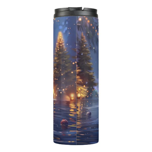 Australische Terriër Kerstvakantie Thermosbeker (Achterkant)