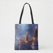 Australische Terriër Kerstvakantie Tote Bag (Voorkant)