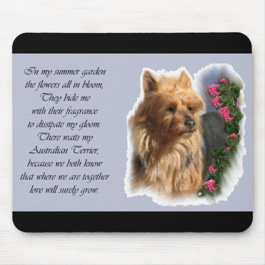 Australische Terriër Kunst Cadeaus Muismat (Voorkant)