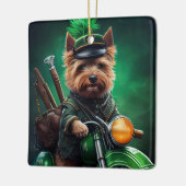 Australische Terrier motor St. Patrick's Day Keramisch Ornament (Links)