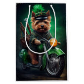 Australische Terrier motor St. Patrick's Day Medium Cadeauzakje (Voorkant)