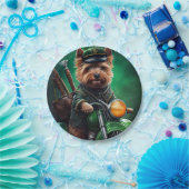 Australische Terrier motor St. Patrick's Day Papieren Bordje (Feest)