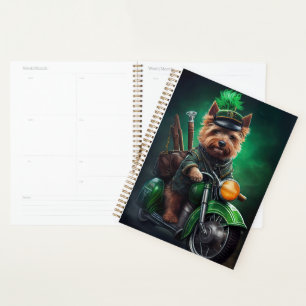 Australische Terrier motor St. Patrick's Day Planner