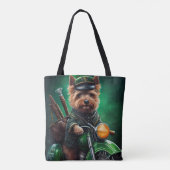 Australische Terrier motor St. Patrick's Day Tote Bag (Achterkant)