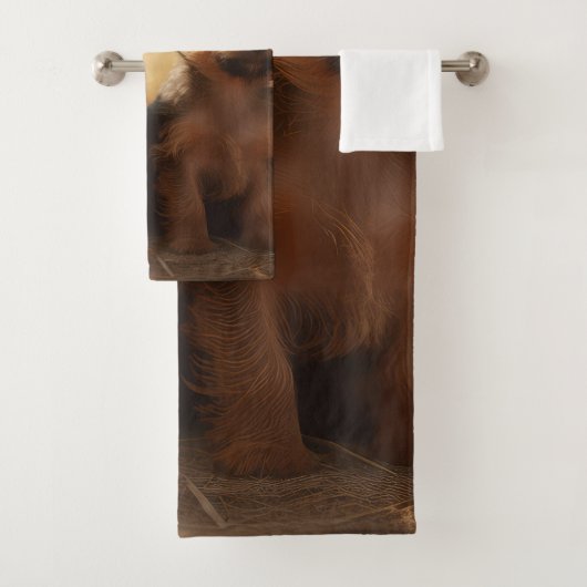 Australische Terrier Puppy Herfst Delight Pompoen Bad Handdoek (Insitu)