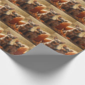 Australische Terrier Puppy Herfst Delight Pompoen Cadeaupapier (Hoek)