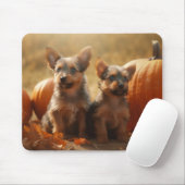 Australische Terrier Puppy Herfst Delight Pompoen Muismat (Met muis)