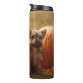 Australische Terrier Puppy Herfst Delight Pompoen Thermosbeker (Geroteerd rechts)