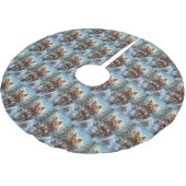 Australische Terrier Riding Motorfiets Kerstmis Kerstboom Rok (Gekanteld)