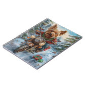 Australische Terrier Riding Motorfiets Kerstmis Notitieboek (Linkerzijde)