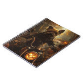 Australische Terrier Rijden Motorfiets Halloween Notitieboek (Linkerzijde)