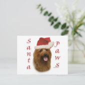 Australische Terrier Santa Paws Feestdagenkaart (Staand voorkant)