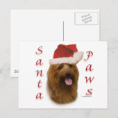 Australische Terrier Santa Paws Feestdagenkaart (Voorkant / Achterkant)