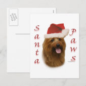 Australische Terrier Santa Paws Feestdagenkaart (Voorkant / Achterkant)