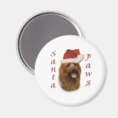Australische Terrier Santa Paws Magneet (Voorkant / Achterkant)