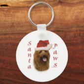 Australische Terrier Santa Paws Sleutelhanger (Voorkant)
