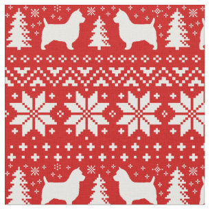 Australische Terrier Silhouetten Kerstvakantie Stof