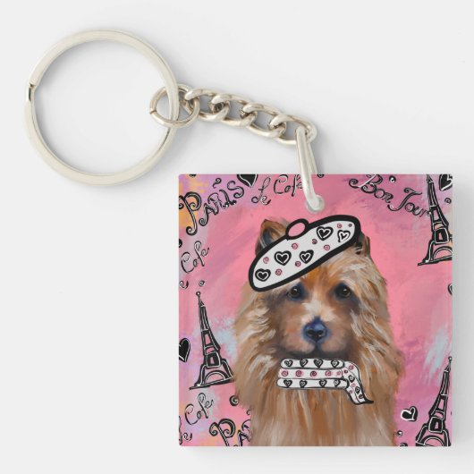 Australische Terrier Sleutelhanger (voorkant)