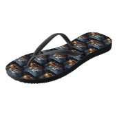 Australische Terriër Sneeuw Sneeuwschuif Kerst Dec Teenslippers (Schuin)