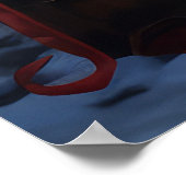 Australische Terriër Sneeuwslee Kerstdecoratie Poster (Hoek)