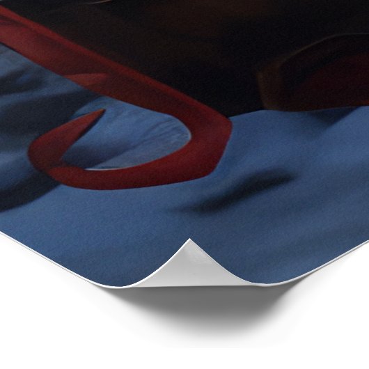 Australische Terriër Sneeuwslee Kerstdecoratie Poster (Hoek)