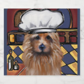 Australische Terrier Sparkling Wijnetiket (Enkel label)