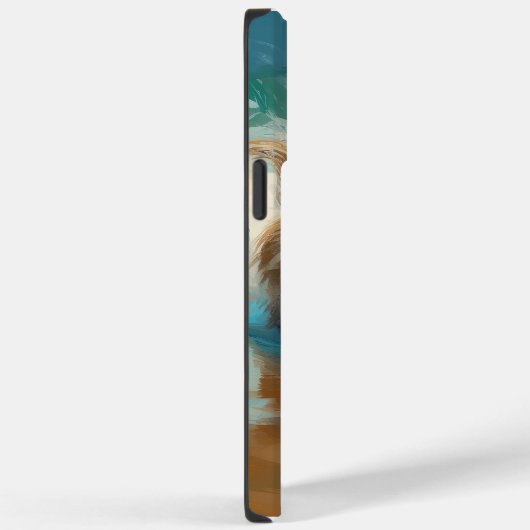 Australische Terrier Strand Surfen Schilderij Case-Mate iPhone Case (Achterkant / Rechts)