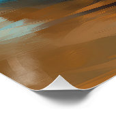 Australische Terrier Strand Surfen Schilderij Perfect Poster (Hoek)