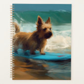 Australische Terriër Strand Surfen Schilderij Planner (Voorkant)