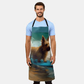 Australische Terrier Strand Surfen Schilderij Schort (Gedragen)