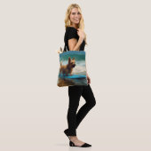 Australische Terrier Strand Surfen Schilderij Tote Bag (Op model)