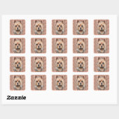 AUSTRALISCHE TERRIER T-shirt Vierkante Sticker (Vel)
