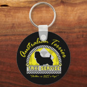 Australische Terrier Taxi Service Sleutelhanger (Voorkant)