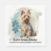 Australische Terrier Trouwservetten Met Honden Fot Servet (Voorkant)