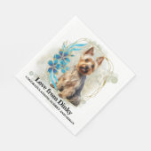Australische Terrier Trouwservetten Met Honden Fot Servet (Hoek)